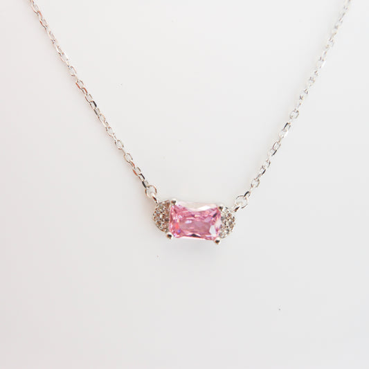 Sterling Silver Pink Pendant Necklace